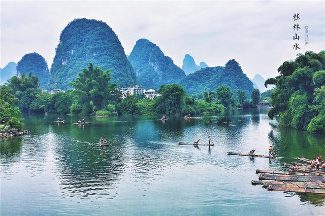 桂林阳朔漓江山水美图（广西最美的风景在阳朔）(3)