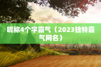 ​昵称4个字霸气（2023独特霸气网名）