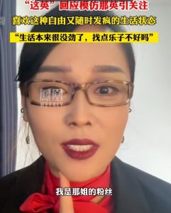 ​这英回应cos那英：生活本来很没劲了，找点乐子不好吗？