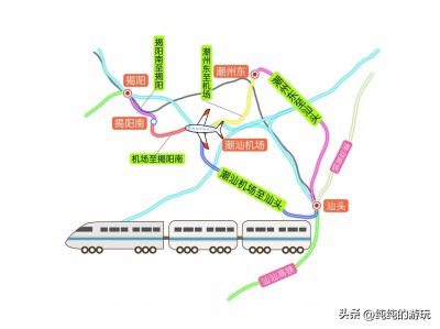 ​广东省粤东城际铁路“一环一射线”5段线路的走向