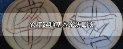 ​中国象棋24种基本杀法口诀视频 中国象棋24种基本杀法口诀图片