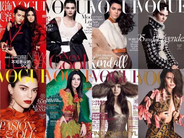 Kendall 登上过全球无数国家的 Vogue 封面