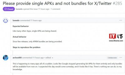 ​消息称谷歌 Play 商店突然停止提供完整 APK 包